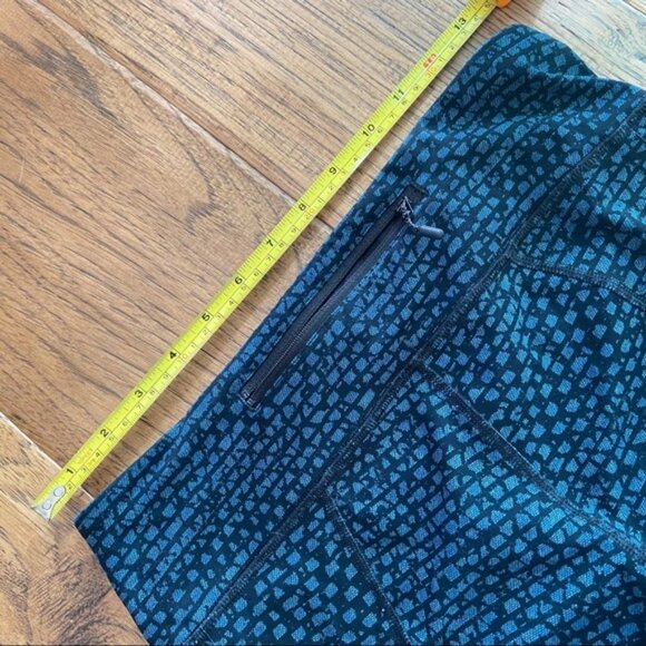 Lululemon Pace Rival Crop (19") Shatter Weave Desert Teal Alberta Lake / Black 6 - Picture 14 of 16